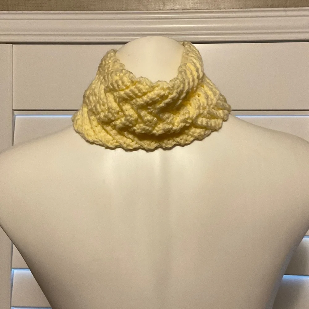Yellow Knitted Hair Accessory